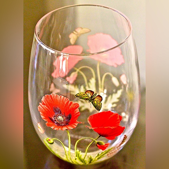 BOTANIC GARDEN PORTMEIRION STEMLESS GLASSWARE SET OF 4 - Picture 2 of 9